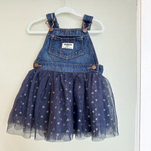 Girls OshKosh Overalls with Tulle Skirt 18m